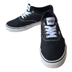 Vans Men's Black Canvas Low-Top Sneakers